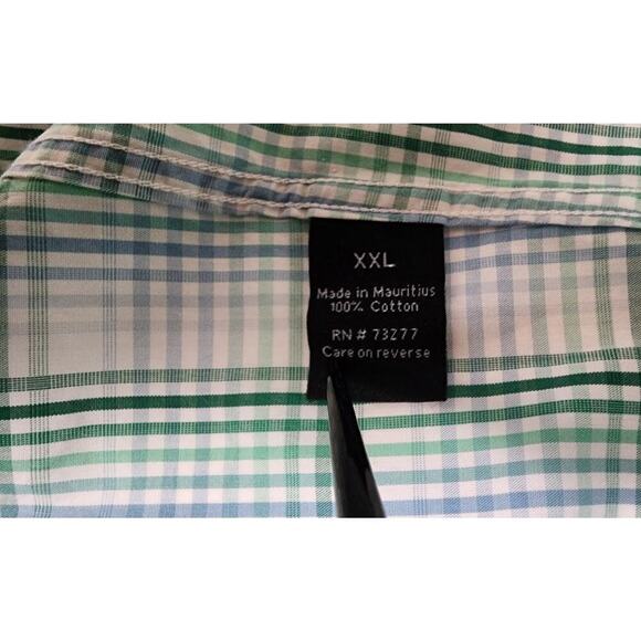 Apt.9 Button Down Long Sleeve Plaid Green Shirt Size XXL - Picture 6 of 6